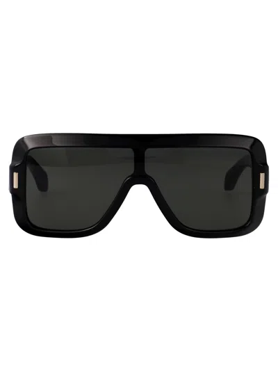 FERRAGAMO FERRAGAMO BLACK ACETATE SUNGLASSES