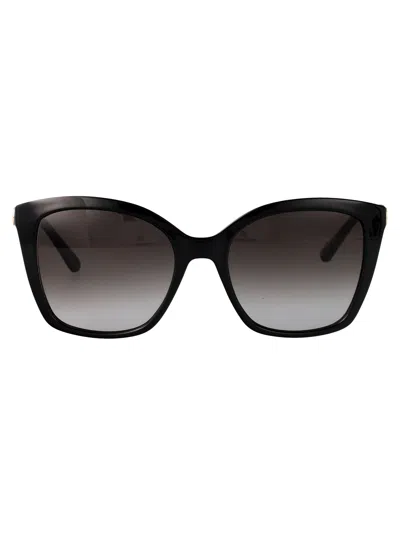 FERRAGAMO FERRAGAMO BLACK ACETATE SUNGLASSES