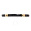 Ferragamo Black Adjustable Hug Belt In Black