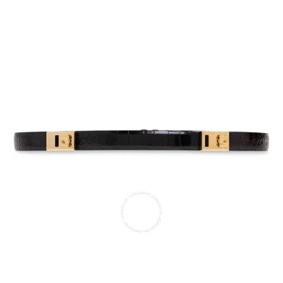 Ferragamo Black Adjustable Hug Belt