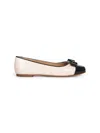 Ferragamo Black And Ballet Pink Two-tone Varina Ballet Flats In Neutral