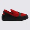 FERRAGAMO BLACK AND RED LUNAR SNEAKERS