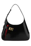 Ferragamo Extra Large Hobo Shoulder Bag In Black