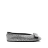 Ferragamo Black Ballet Flats Women In Black