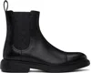 Ferragamo Black Beat Camden Chelsea Boots In Nero