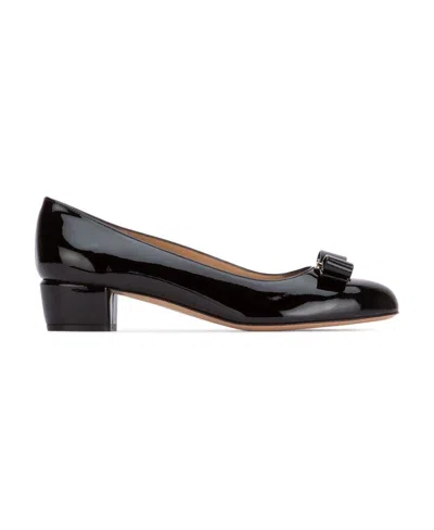 FERRAGAMO BLACK BOW HIGH HEELS
