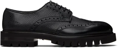 Ferragamo Black Brogue Derbys
