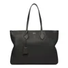 Ferragamo Folded Edge Grained Texture Shoulder Bag In Black