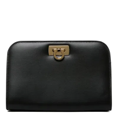 FERRAGAMO FERRAGAMO BLACK CALF LEATHER BAGS