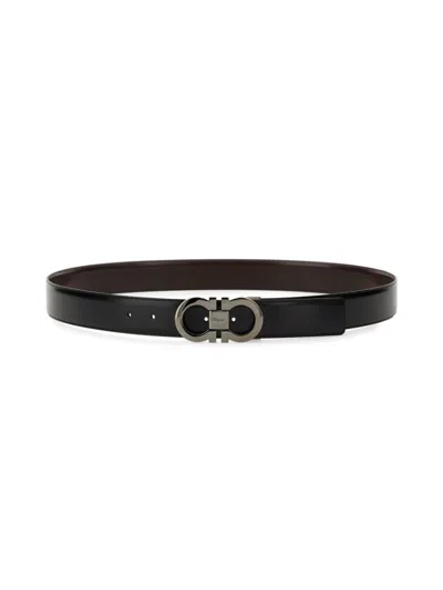Ferragamo Black Calf Leather Belt
