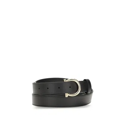 Ferragamo Women Gancini Belt In Black