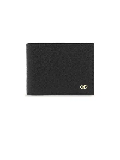 Ferragamo 'micro' Black Leather Wallet
