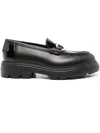 Ferragamo Brooke Loafers With Chunky Sole And Gold-tone Hardware In Black