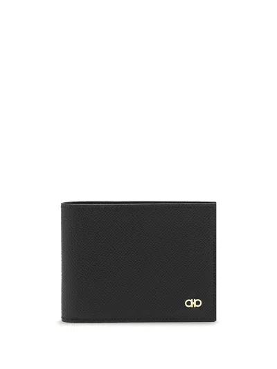 Ferragamo Black Calf Leather Wallet