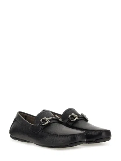 Ferragamo Black Calf Loafers