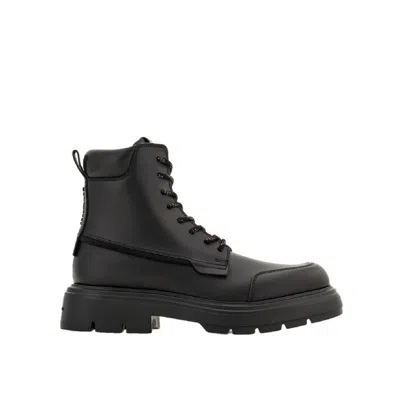 Ferragamo Black Calfskin Lace-up Boots