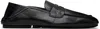 Ferragamo Leather Loafers With Subtle Buckle Detail In Black