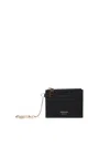 Ferragamo Black Calfskin Wallet With Key Ring