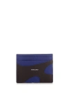 FERRAGAMO BLACK CARD HOLDER WITH BLUE CUT OUT