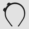 Ferragamo Black Cotton Hair Accessories In Nero/crystal