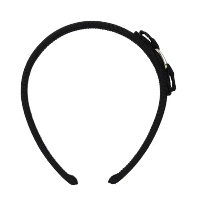 Ferragamo Black Cotton Headband