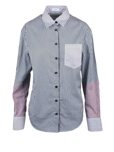 Ferragamo Black Cotton Shirt In Multi