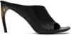 Ferragamo Nymphe Asymmetrical Leather Mule Sandals In Black
