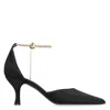Ferragamo Dana 70 Crocodile Effect Leather Pumps