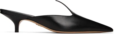 Ferragamo Black Dorye New Flame Sling Mules