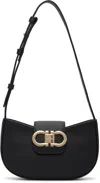 Ferragamo Gabry Black Calf Leather Shoulder Bag