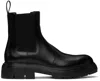 Ferragamo Black Embossed Chelsea Boots In Nero