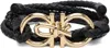 Ferragamo Black Extendable Gancini Belt