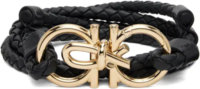 Ferragamo Black Extendable Gancini Belt