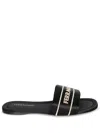 Ferragamo Elegant Satin And Leather Sandals For Women In Black