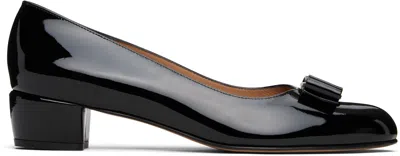 Ferragamo Black Fara Heels