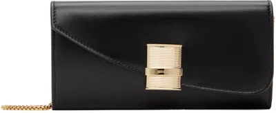 Ferragamo Black Fiamma On Chain Wallet