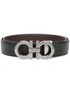 Ferragamo Reversible Leather Belt With Gancini Logo