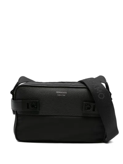Ferragamo Black Gancini-buckle Crossbody Bag