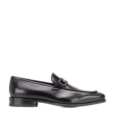 Ferragamo Black Gancini Casual Business Shoes