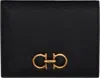 Ferragamo Black Gancini Compact Wallet