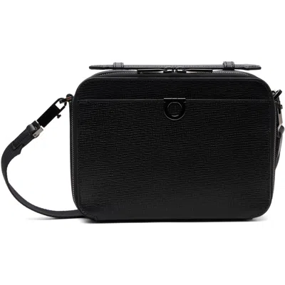 Ferragamo Black Gancini Crossbody Bag In Nero || Nero || Nero