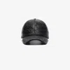 FERRAGAMO BLACK GANCINI LEATHER BASEBALL CAP,73692716643286