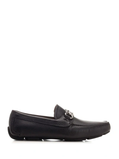 Ferragamo Black Gancini Loafer