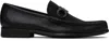 Ferragamo Black Gancini Ornament Loafers