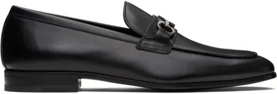 Ferragamo Black Gancini Ornament Loafers