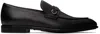 Ferragamo Black Gancini Ornament Loafers In Nero Bianco Ottico