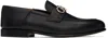 Ferragamo Black Gancini Ornament Mule Loafers In 002 Nero New Biscot