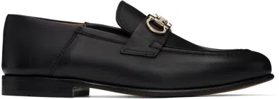 Ferragamo Black Gancini Ornament Mule Loafers In 002 Nero New Biscot