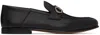 Ferragamo Black Gancini Ornament Mules In Nero New Biscotto