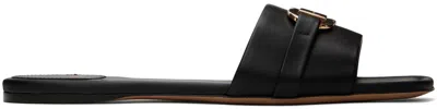 Ferragamo Slide Sandal In Black